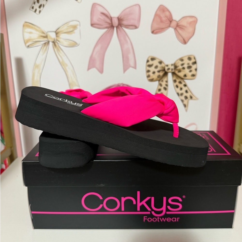 Corkys Pink Sandals NEW - Picture 3 of 4